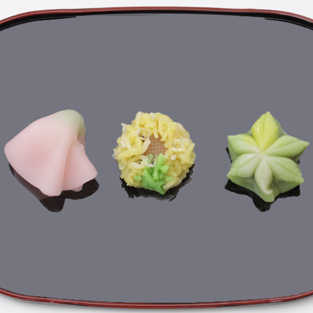 青もみじ 紅葉 バラン 和菓子 羊羮 水まんじゅう うどん そうめん 水菓子