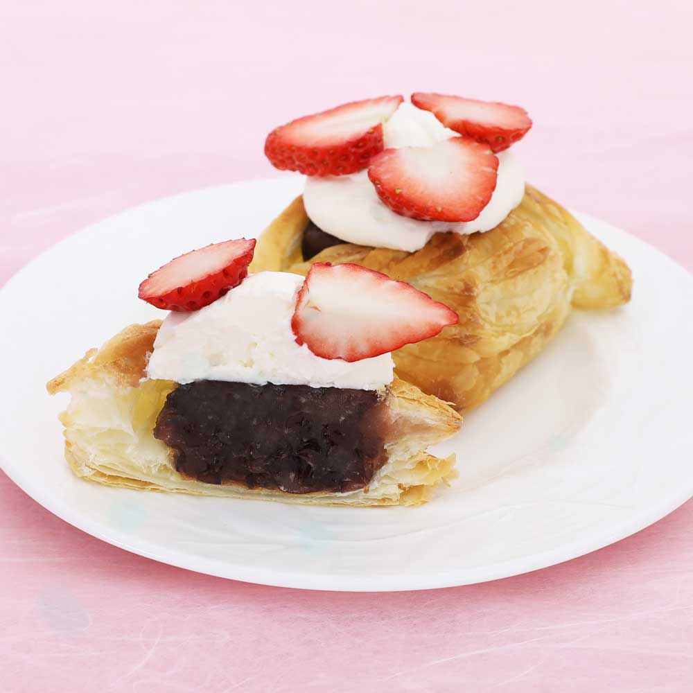 いちご生クリームパイ 粒あん みずは北川本店 京都 長岡京の和菓子店
